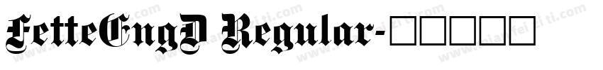 FetteEngD Regular字体转换